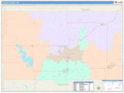 Custer <br /> Wall Map <br /> Color Cast Style 2025 Map