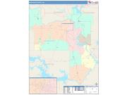 Muskogee <br /> Wall Map <br /> Color Cast Style 2025 Map