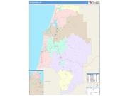Coos <br /> Wall Map <br /> Color Cast Style 2025 Map