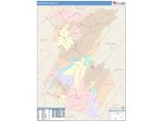 Huntingdon <br /> Wall Map <br /> Color Cast Style 2025 Map