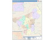 Northampton <br /> Wall Map <br /> Color Cast Style 2025 Map