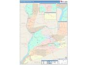 Northumberland <br /> Wall Map <br /> Color Cast Style 2025 Map