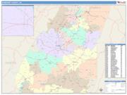 Somerset <br /> Wall Map <br /> Color Cast Style 2025 Map