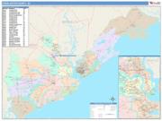 Charleston <br /> Wall Map <br /> Color Cast Style 2025 Map