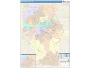 Spartanburg <br /> Wall Map <br /> Color Cast Style 2025 Map