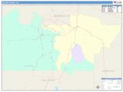 Custer <br /> Wall Map <br /> Color Cast Style 2025 Map