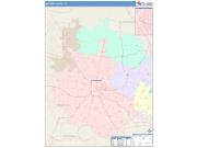 Bedford <br /> Wall Map <br /> Color Cast Style 2025 Map