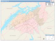 Hamblen <br /> Wall Map <br /> Color Cast Style 2025 Map
