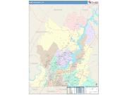 Hamilton <br /> Wall Map <br /> Color Cast Style 2025 Map
