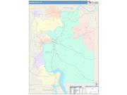 Hardin <br /> Wall Map <br /> Color Cast Style 2025 Map