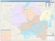 Jefferson <br /> Wall Map <br /> Color Cast Style 2025 Map