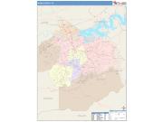 Sevier <br /> Wall Map <br /> Color Cast Style 2025 Map