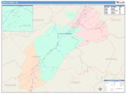Unicoi <br /> Wall Map <br /> Color Cast Style 2025 Map