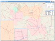Austin <br /> Wall Map <br /> Color Cast Style 2025 Map