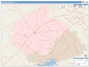 Burleson <br /> Wall Map <br /> Color Cast Style 2025 Map