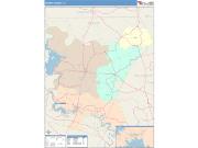 Burnet <br /> Wall Map <br /> Color Cast Style 2025 Map