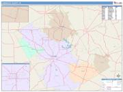 Comanche <br /> Wall Map <br /> Color Cast Style 2025 Map