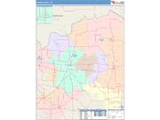 Fannin <br /> Wall Map <br /> Color Cast Style 2025 Map