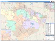 Fort Bend <br /> Wall Map <br /> Color Cast Style 2025 Map