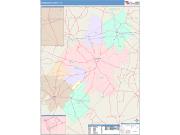 Gonzales <br /> Wall Map <br /> Color Cast Style 2025 Map