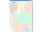 Kaufman <br /> Wall Map <br /> Color Cast Style 2025 Map