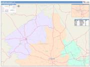 Lampasas <br /> Wall Map <br /> Color Cast Style 2024 Map