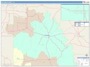 San Saba <br /> Wall Map <br /> Color Cast Style 2025 Map