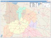 Van Zandt <br /> Wall Map <br /> Color Cast Style 2025 Map