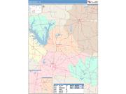 Wood <br /> Wall Map <br /> Color Cast Style 2025 Map