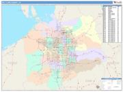 Salt Lake <br /> Wall Map <br /> Color Cast Style 2025 Map