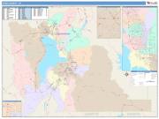 Utah <br /> Wall Map <br /> Color Cast Style 2025 Map