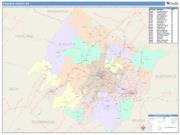 Augusta <br /> Wall Map <br /> Color Cast Style 2025 Map