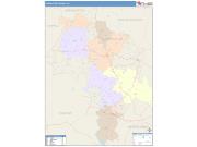 Charlotte <br /> Wall Map <br /> Color Cast Style 2025 Map