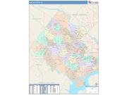 Fairfax <br /> Wall Map <br /> Color Cast Style 2025 Map
