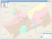 Giles <br /> Wall Map <br /> Color Cast Style 2025 Map
