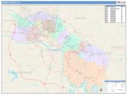 Henrico <br /> Wall Map <br /> Color Cast Style 2025 Map