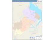 Isle of Wight <br /> Wall Map <br /> Color Cast Style 2025 Map