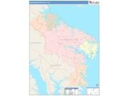Northumberland <br /> Wall Map <br /> Color Cast Style 2025 Map