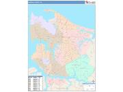 Norfolk <br /> Wall Map <br /> Color Cast Style 2025 Map