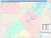 Suffolk <br /> Wall Map <br /> Color Cast Style 2025 Map