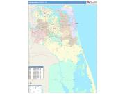 Virginia Beach <br /> Wall Map <br /> Color Cast Style 2025 Map