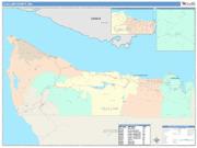 Clallam <br /> Wall Map <br /> Color Cast Style 2025 Map