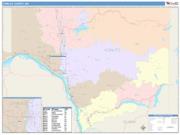 Cowlitz <br /> Wall Map <br /> Color Cast Style 2025 Map