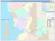 Grays Harbor <br /> Wall Map <br /> Color Cast Style 2025 Map