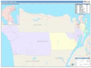 Jefferson <br /> Wall Map <br /> Color Cast Style 2025 Map