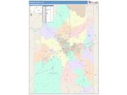 Spokane <br /> Wall Map <br /> Color Cast Style 2025 Map