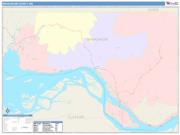 Wahkiakum <br /> Wall Map <br /> Color Cast Style 2025 Map