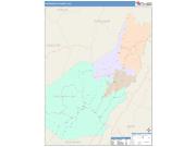 Pocahontas <br /> Wall Map <br /> Color Cast Style 2025 Map