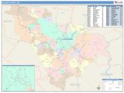 Raleigh <br /> Wall Map <br /> Color Cast Style 2025 Map