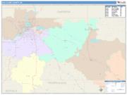 Eau Claire <br /> Wall Map <br /> Color Cast Style 2025 Map